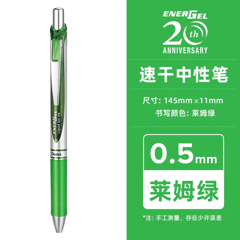 1pc Pentel  BLN75 Gel Pen 20th Anniversary Smooth And Quick-drying Press Water Pen For Students With 0.5mm Japanese Stationery