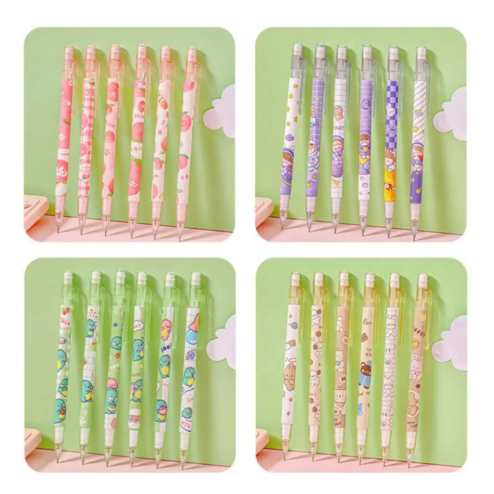 Writing Tool 0.5mm Mechanical Pencil Peach Animals Automatic Pencils Astronaut Cute Press Pen Office Supplies