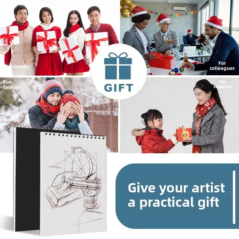 A3/A4/A5/A6 Sketchbook Top Spiral Binding Sketch Board 1 Pack of 30 Sheets Acid-Free Art Sketchbook Art Sketch Painting Writing