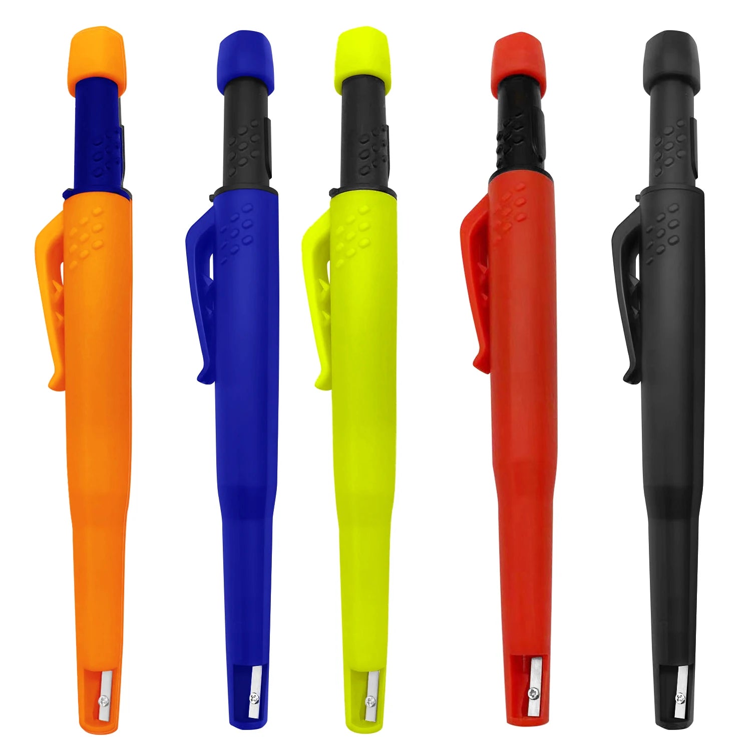 Solid Carpenter Mechanical Pencil For Woodworking Construction One-piece design Pen Cap With Sharpener Stationery Supplies
