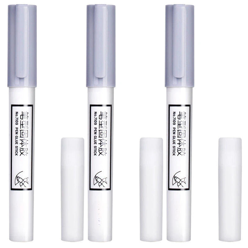 Pen Shaped Solid Adhesive Stick  Portable Strong Adhesive Transparent Adhesive DIY Handmade Glue School Office Stationery