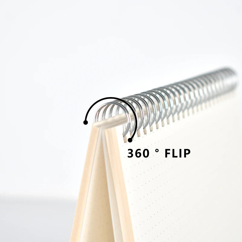 Notebook 80 Pages - Pp Spiral Bound Transparent Cover, Writing Diary Office College Notes, A5 Size