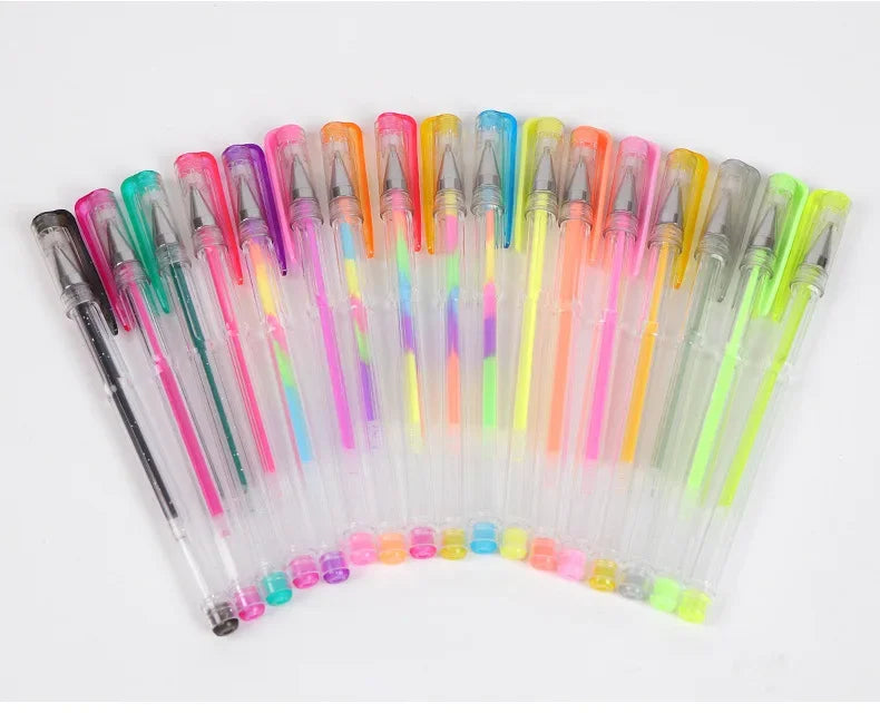 100/5Pcs Gel Pen Set 100 Colored Gel Pens for Coloring Books Drawing Doodle Crafts Scrapbooks Journaling Planner School Supplies