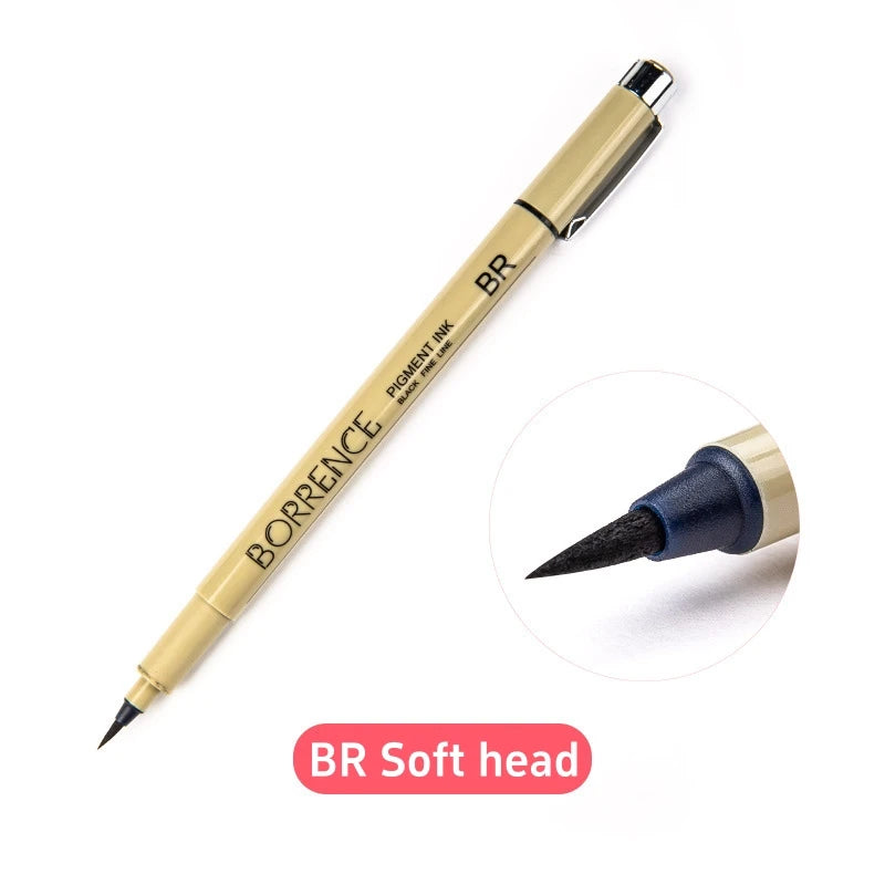 High Quality Calligraphy Practice Pen Soft Watercolor Brush BR Small Regular Script Brush Student Art Painting Writing Supplies