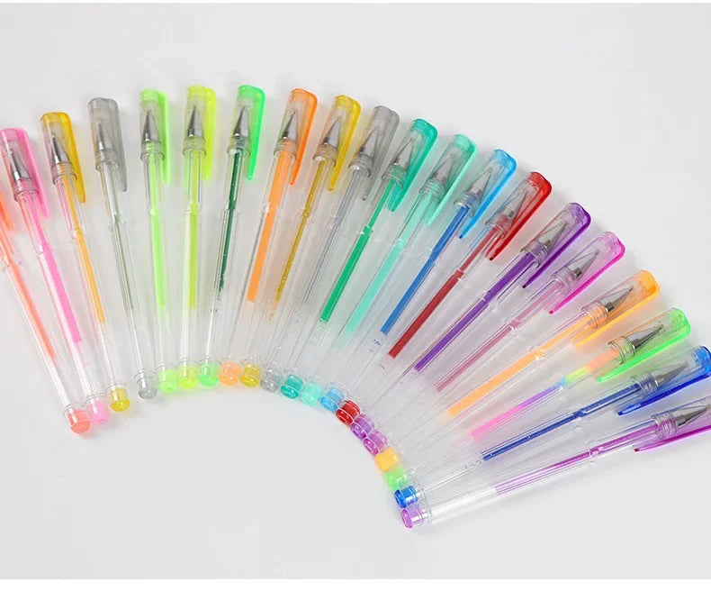 100/5Pcs Gel Pen Set 100 Colored Gel Pens for Coloring Books Drawing Doodle Crafts Scrapbooks Journaling Planner School Supplies