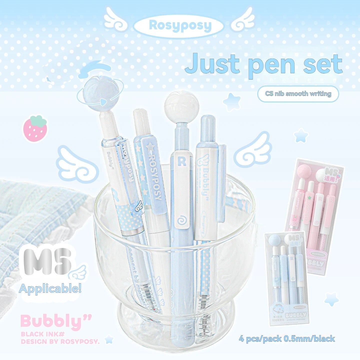 4PC Neutral Pen  Short Pen  4-Pack  High Aesthetic Value  360  Rotation  Decompression  And Problem  Solving Pen