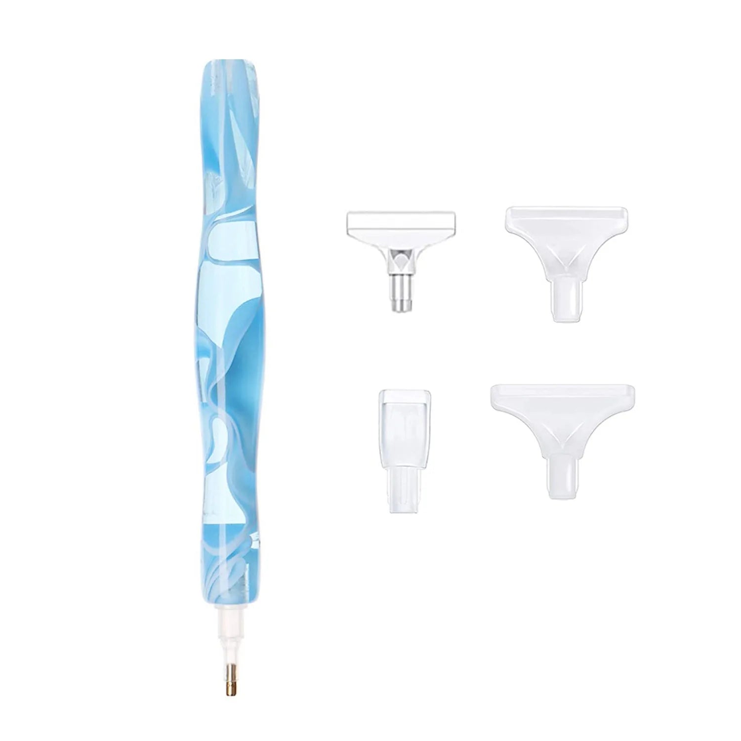 Premium Resin Diamond Painting Pen With Plastic Tips, Ergonomic Grip for DIY Diamond Art Craft