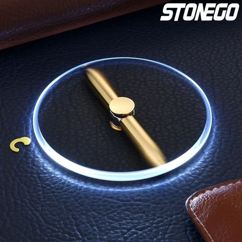 STONEGO Relieve Stress Spinner Pen Stonego Gyroscope Decompression Light Ball Pen Shape Finger Gyro Writing Pen