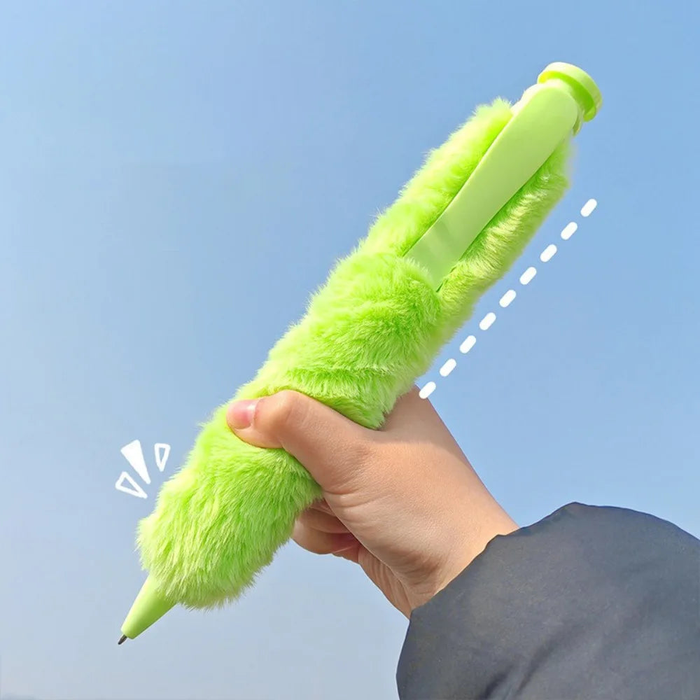 New Plush Big Ballpoint Pen Plastic Fun Gift Oversize Writting Pen Creative Props Toys Huge Neutral Pen School Office