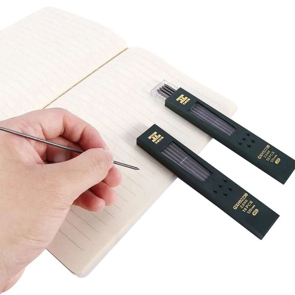 Pen Core 10 Pcs/box Writing Black Pencils Mechanical Pencil Refill Student Stationery HB/2B Lead for School Supplies