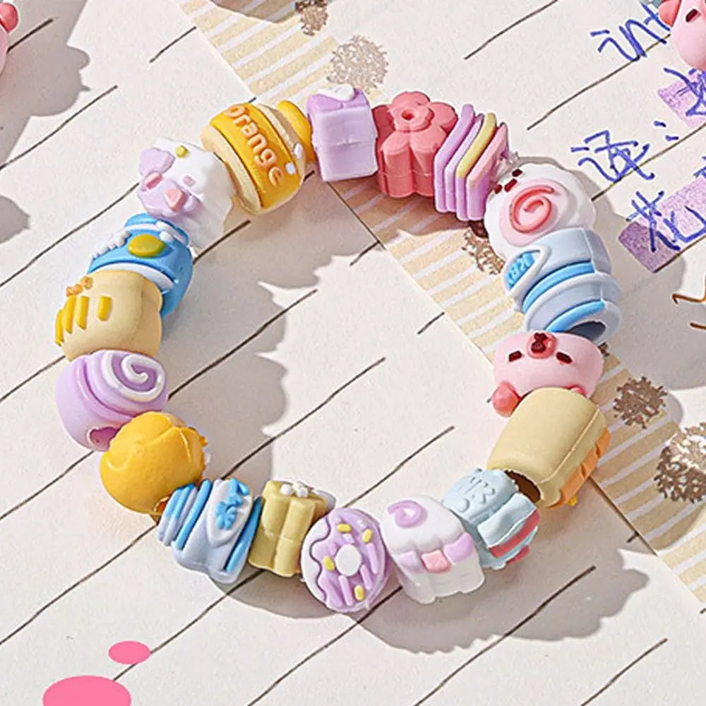 Gifts Writing Stationery Press Gel Pen Beads Student Pen Panda Cherry Blossom String Pen DIY Erasable Decompression Pen