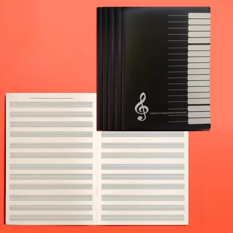 18 Sheets Music Practice Notebook Piano Violin Book Piano Universal Five-Line Musical Notation Book Music Pactice Tool Notebook