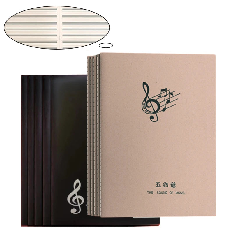 18 Sheets Music Practice Notebook Piano Violin Book Piano Universal Five-Line Musical Notation Book Music Pactice Tool Notebook