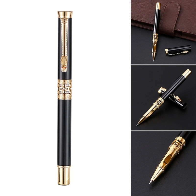 Classic Design Full Metal Brass Copper Roller Ballpoint Pen Business Men Gift Writing Pen Buy 2 Send Gift F19E