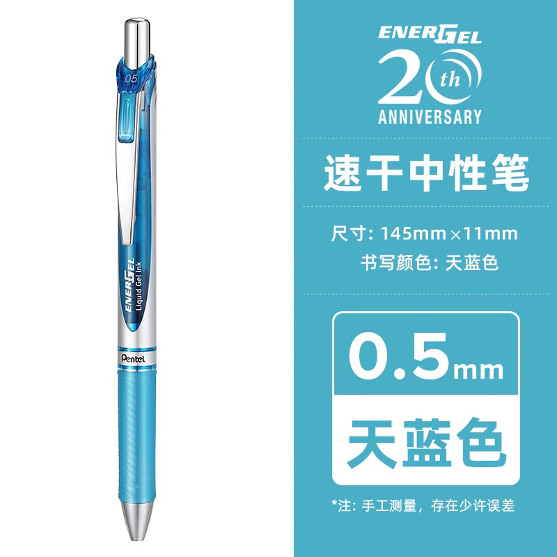 1pc Pentel  BLN75 Gel Pen 20th Anniversary Smooth And Quick-drying Press Water Pen For Students With 0.5mm Japanese Stationery