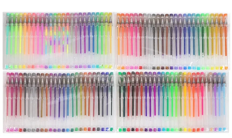 100/5Pcs Gel Pen Set 100 Colored Gel Pens for Coloring Books Drawing Doodle Crafts Scrapbooks Journaling Planner School Supplies