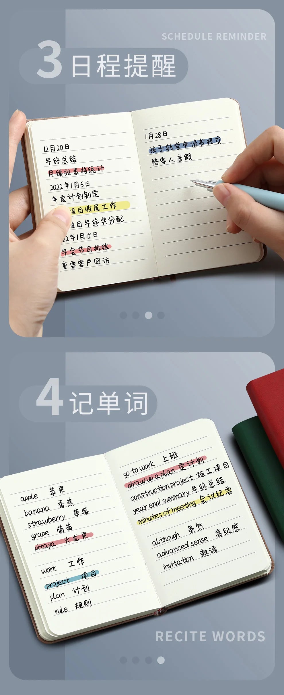 A7 Mini Notebook Portable Pocket Notepad Memo Diary Planner Agenda Organizer Office School Stationery Back To School