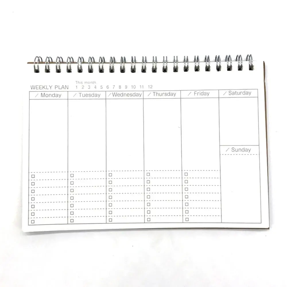 Daily Weekly Planner Notebook Spiral Agenda Daily Schedule Journal Notebooks Time To Do List Office Stationery School Supplies