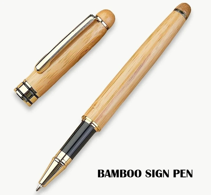 Custom Wood Ballpoint Pen Laser Engrave LOGO Text Personalized Sign Pen for Family Company Friend Gift Box Available