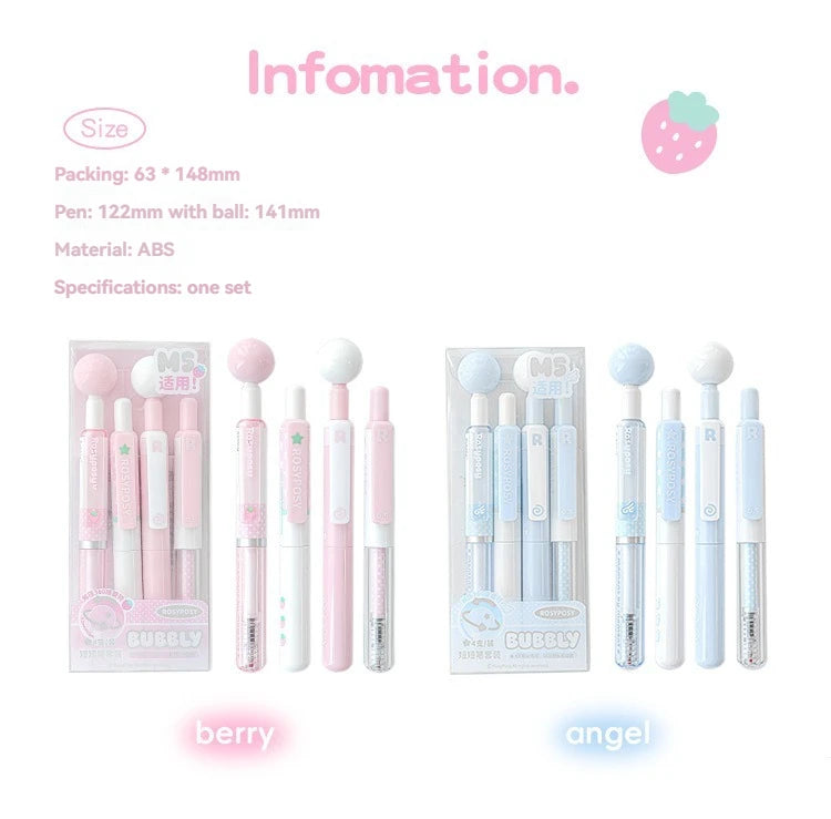 4PC Neutral Pen  Short Pen  4-Pack  High Aesthetic Value  360  Rotation  Decompression  And Problem  Solving Pen