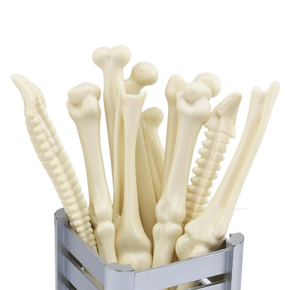 10Pcs Novelty Bone Shape Ballpoint Pens,Finger Skull Bone Pen For Nurse Doctor Stationery Crazy Student Gift