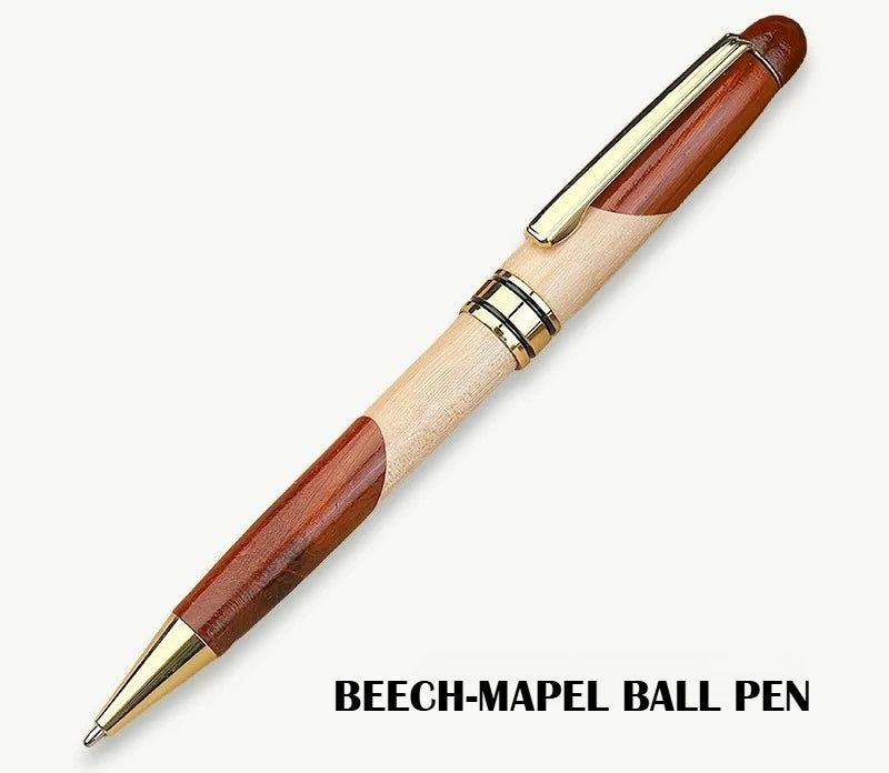 Custom Wood Ballpoint Pen Laser Engrave LOGO Text Personalized Sign Pen for Family Company Friend Gift Box Available