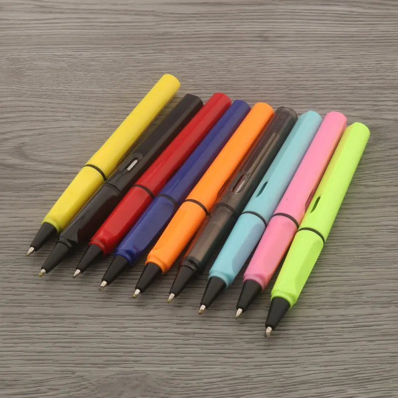 1Pc Ballpoint Pen + 8 Refills Black Blue Red Ink Gel Pen Bullet Tip 0.5mm Rollerball Pen School Office Supplies Stationery Pen