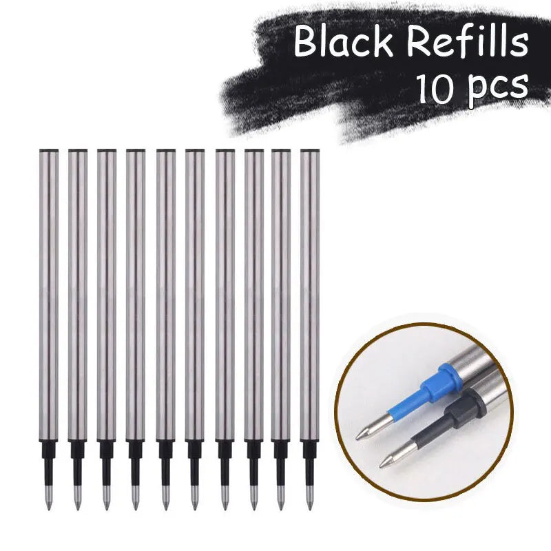 High quality ballpoint pen business signing pen stainless steel material replaceable refill office school supplies stationery