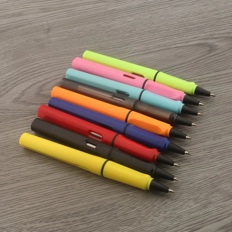 1Pc Ballpoint Pen + 8 Refills Black Blue Red Ink Gel Pen Bullet Tip 0.5mm Rollerball Pen School Office Supplies Stationery Pen