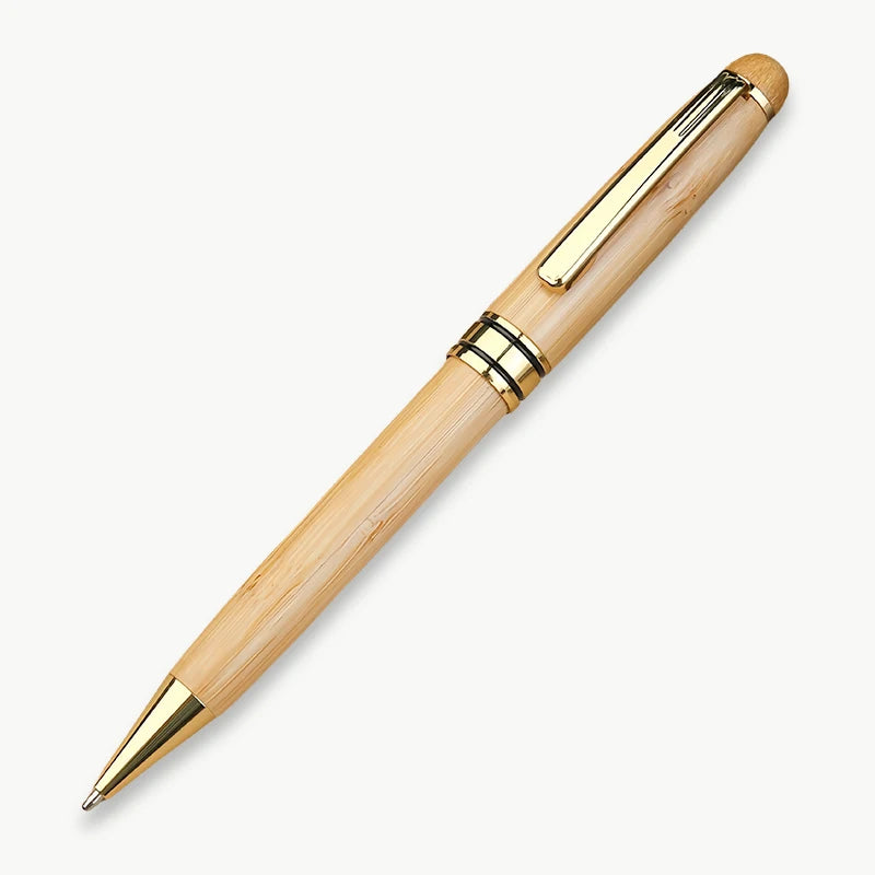 Custom Wood Ballpoint Pen Laser Engrave LOGO Text Personalized Sign Pen for Family Company Friend Gift Box Available