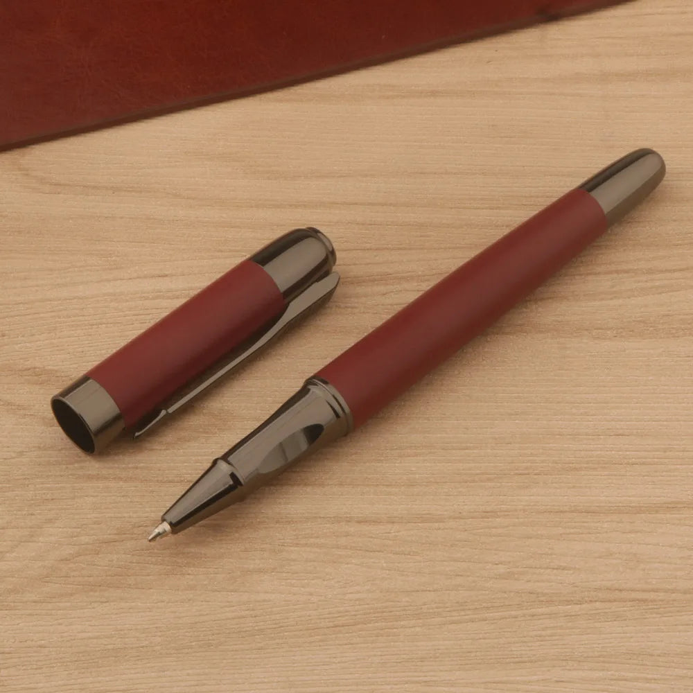1Pc Metal Ballpoint Pen matte blue Gun Grey Ink Gel Pen Bullet Tip 0.5mm Rollerball Pen School Office Supplies Stationery Pen