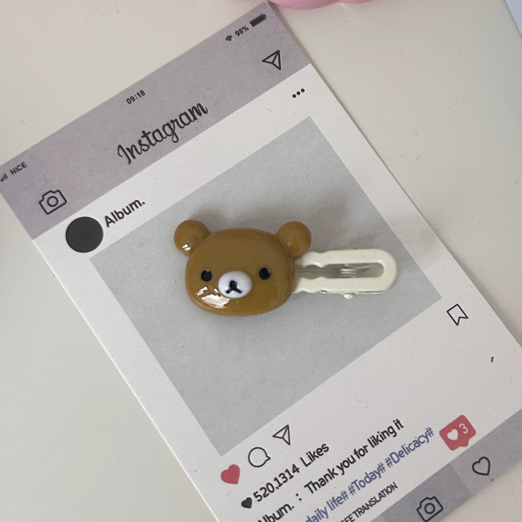 Easy Bear Cute Hairclip Girls Rilakkuma Headwear Cartoon Easy Bear Hair Clip Lazybear Sweet Bangs Edge Clip Hair Accessories