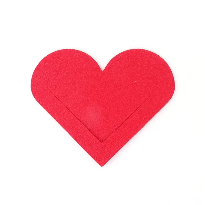 Heart Shaped PU Leather Bookmark Colorful Double Sided Tablet Gift for Book Lovers Readers and Diary Lovers