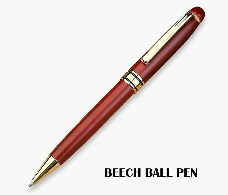 Custom Wood Ballpoint Pen Laser Engrave LOGO Text Personalized Sign Pen for Family Company Friend Gift Box Available