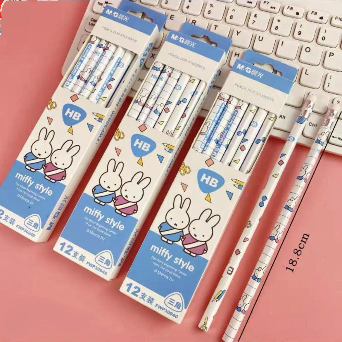Miffy Rabbit Hb Pencil Anime Cartoon Simple Creative  Kawaii Student Sketching Drawing Daily Writing Pencil Stationery
