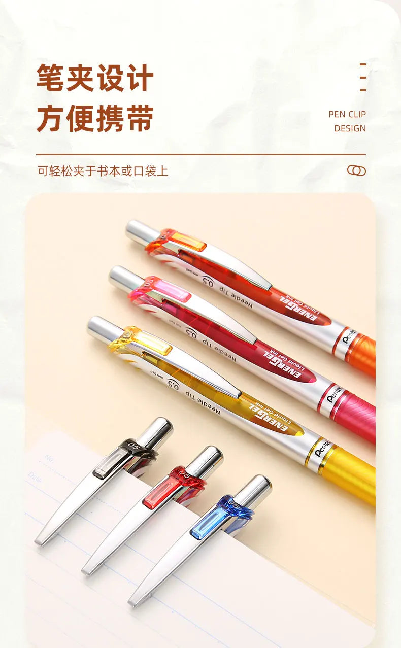 1pc Pentel  BLN75 Gel Pen 20th Anniversary Smooth And Quick-drying Press Water Pen For Students With 0.5mm Japanese Stationery
