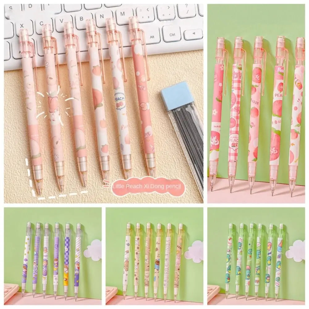 Writing Tool 0.5mm Mechanical Pencil Animals Astronaut Automatic Pencils Peach Cartoon Press Pen School Supplies