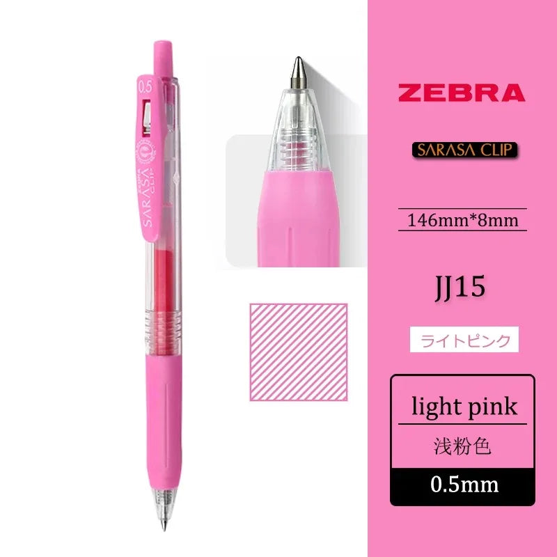 1pcs Japan ZEBRA SARASA Gel Pen JJ15 0.5mm Color Large Capacity Quick Drying for Writing Kawaii School Stationery Art Supplies