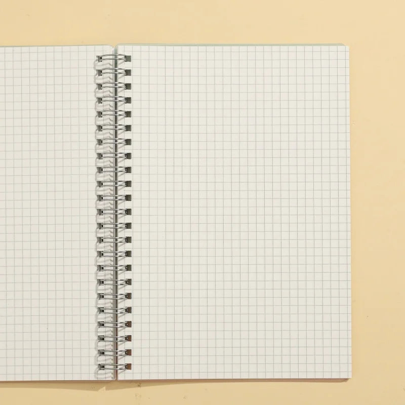 Gradient Spiral Notebook A5 B5 Pastel PP Cover Grid/Lined/Blank Pages 70GSM Paper Aesthetic Stationery for School Office Journal