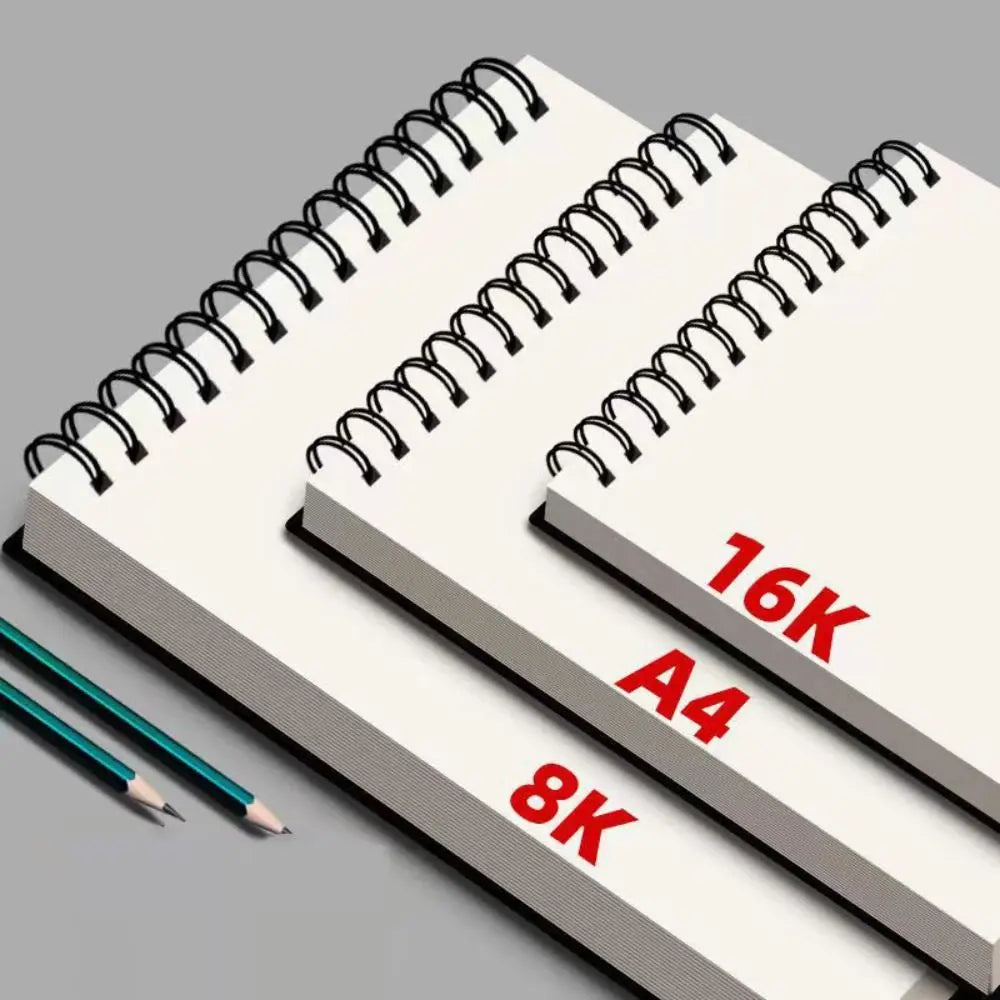 30 Sheets 8K 16K Coil Sketchbook Spiral Bound Eco-Friendly Thick Drawing Paper Acid Free A4 A5 A6 Artist Sketch Pad Oil Painting