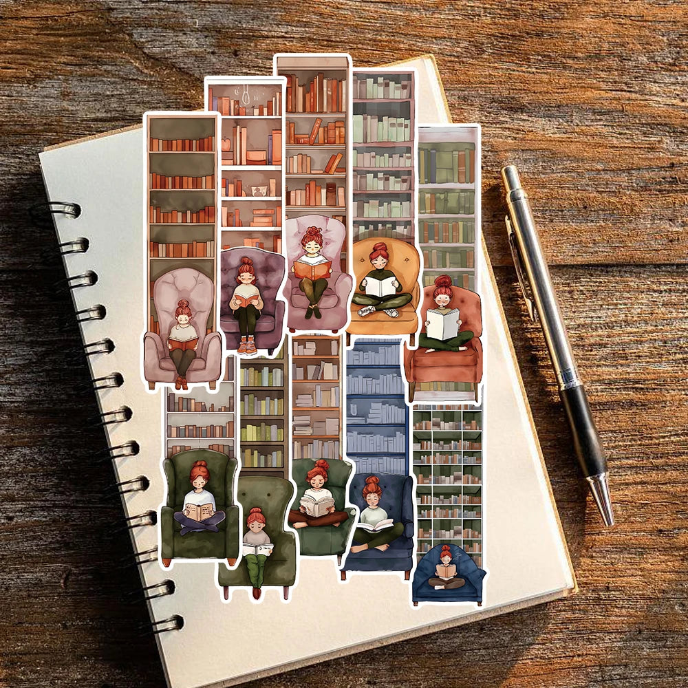 30/60PCS Bookcase Reading Bookmarks Reading Paper Decoration Luggage DIY Student Stationary Students Aesthetic Gift Bookmarks