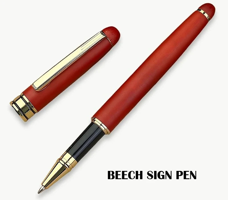 Custom Wood Ballpoint Pen Laser Engrave LOGO Text Personalized Sign Pen for Family Company Friend Gift Box Available