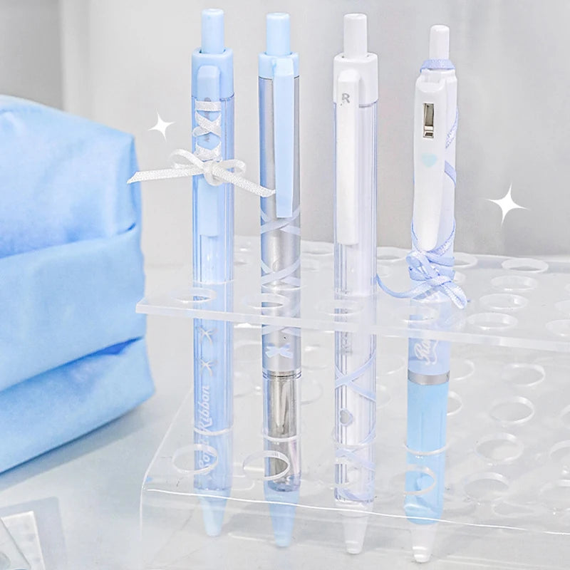 4Pcs Fashion Ballet Series Stationery Pen Quick Drying Gel Pens Writing Pen Student Press the Neutral Pen Aesthetic Stationery