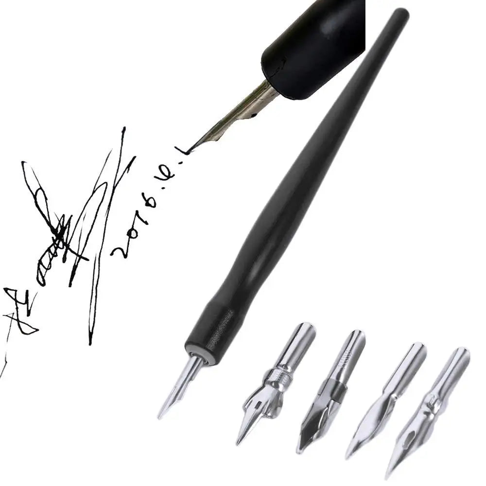 Avoid Scrubbing Panel Line Pen Leaking Pen with 5 Nibs Infiltration Line Pen Plastic Alloy Metal Permeation Pen Drawing
