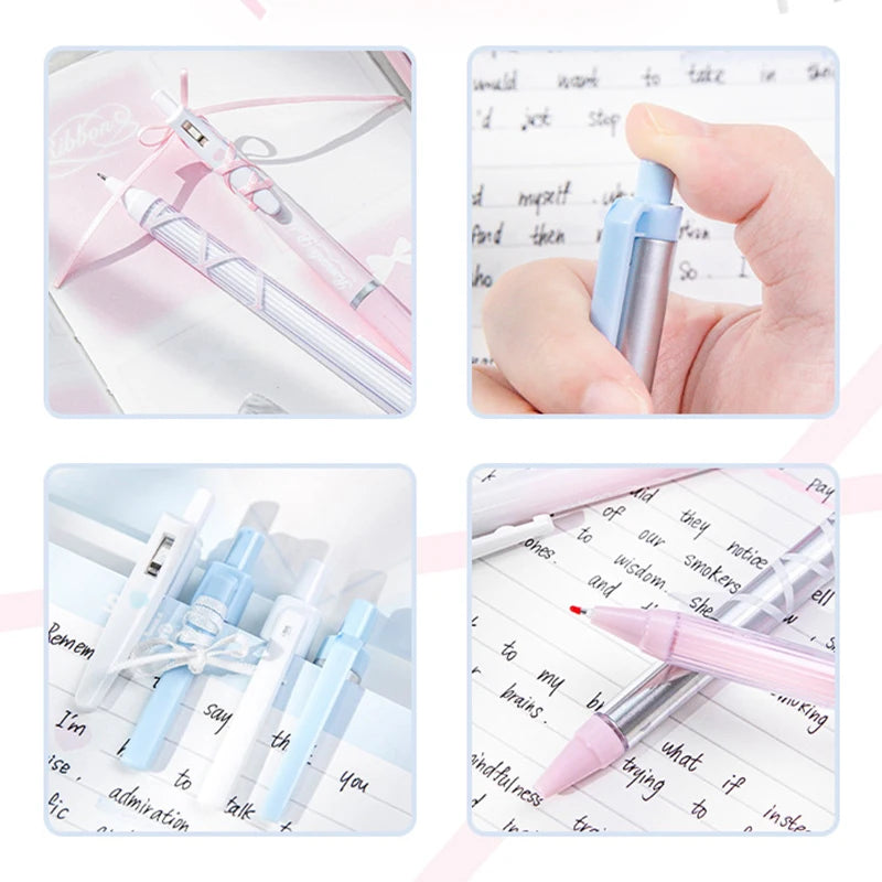 4Pcs Fashion Ballet Series Stationery Pen Quick Drying Gel Pens Writing Pen Student Press the Neutral Pen Aesthetic Stationery