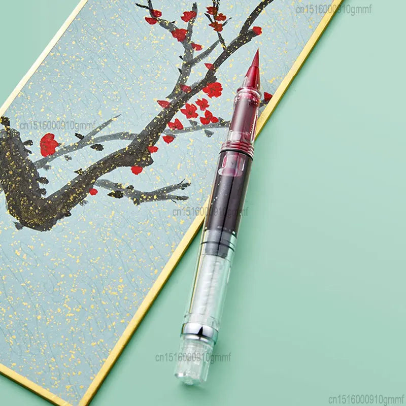 1/10Pcs Set Soft Tip Watercolor Brush Pen Transparent Calligraphy Brush Refillable Ink Fountain Art Drawing Painting Writing Pen