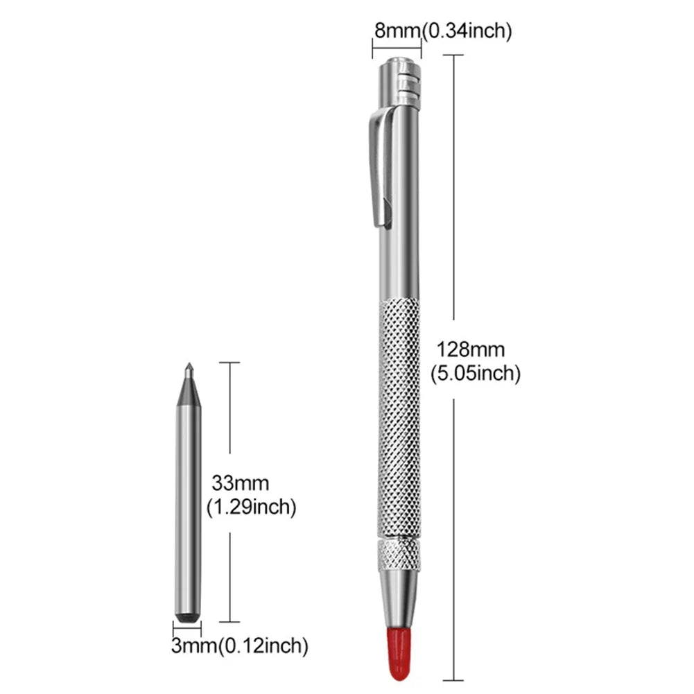 11/10/6/2pcs Diamond Scribing Pen  Carbide Tip Carbide Engraving Pen Nib Stylus Pens For Glass Ceramic Metal Hand Tool