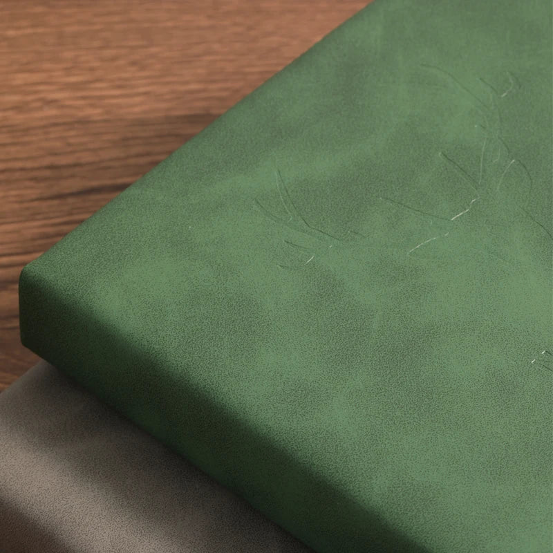 200pages A5 Leather Notebook with Leather Notebook Cover, Personalized Soft Cover and Bookmark, Perfect for Business, Meeting