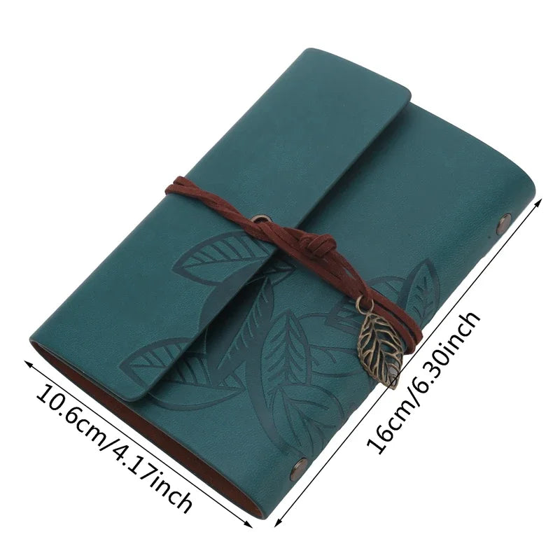 Spiral Notebook Retro Diary Antique PU Leather Notebook A7 Replaceable Stationery Gift Travel Journal